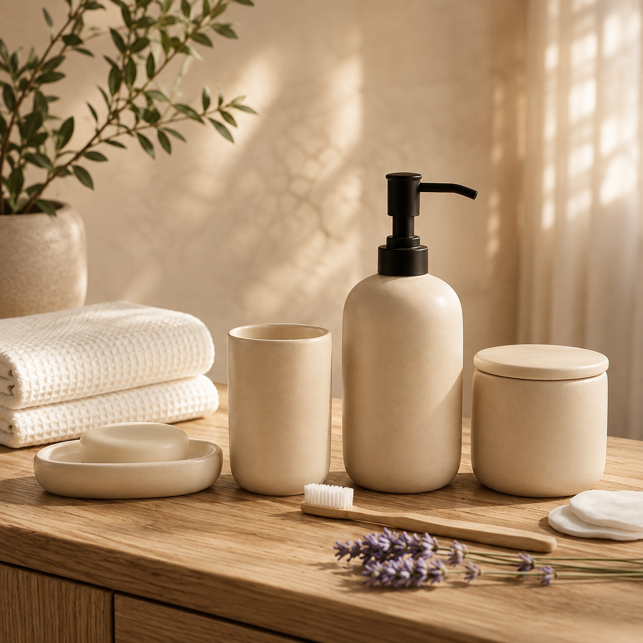 Ava Nord Ceramic Bathroom Set