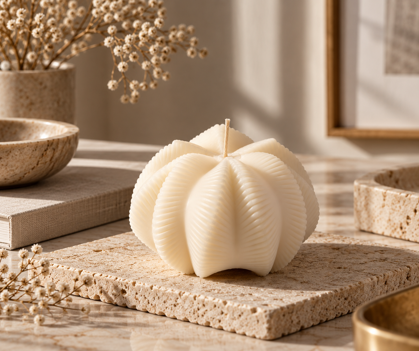 Lena Sculptural Flower Candle by Serenitique