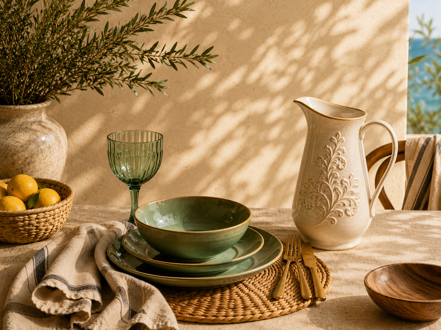 Mediterranean table setting