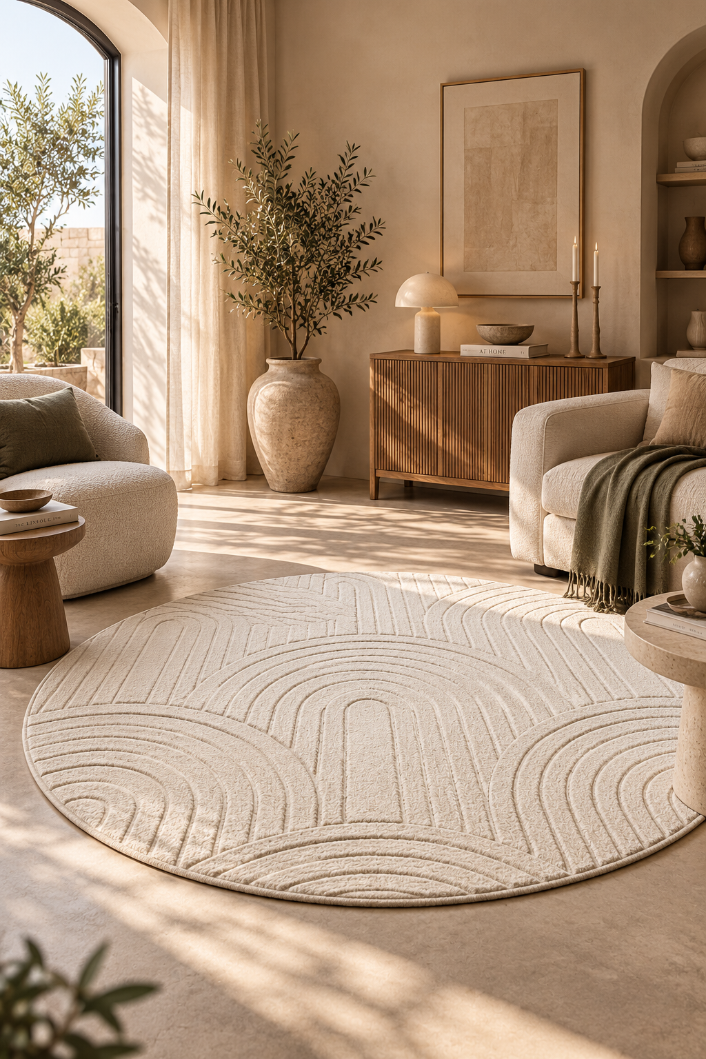 Tokko Sculptural Round Rug