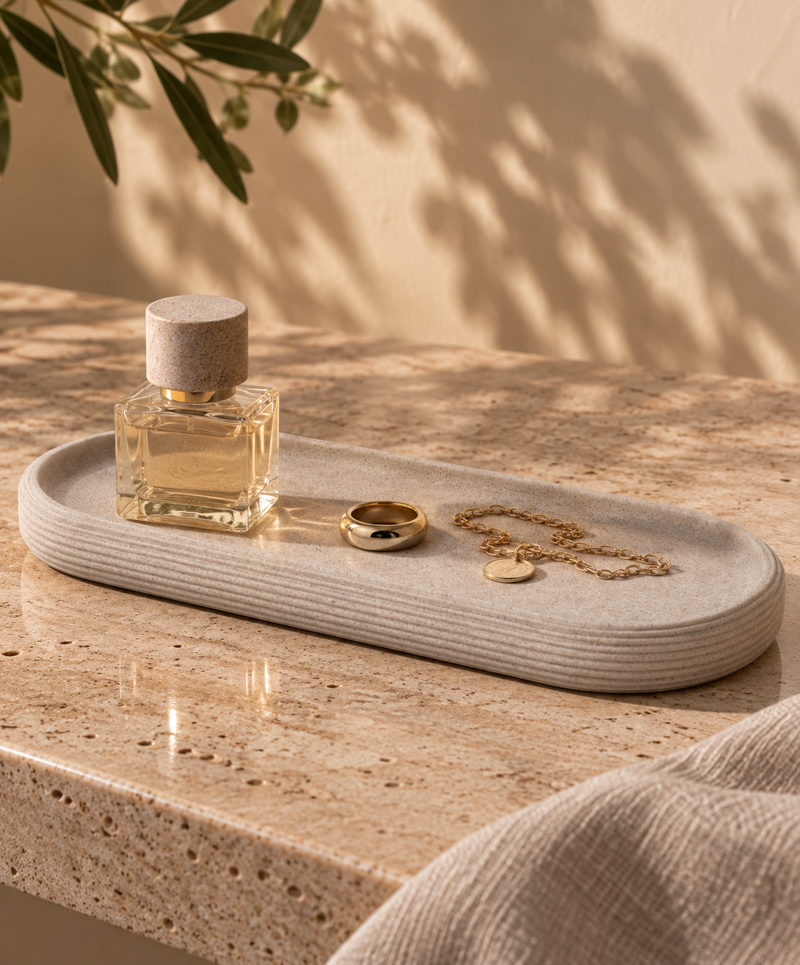 Textured Oval Organizer Tray