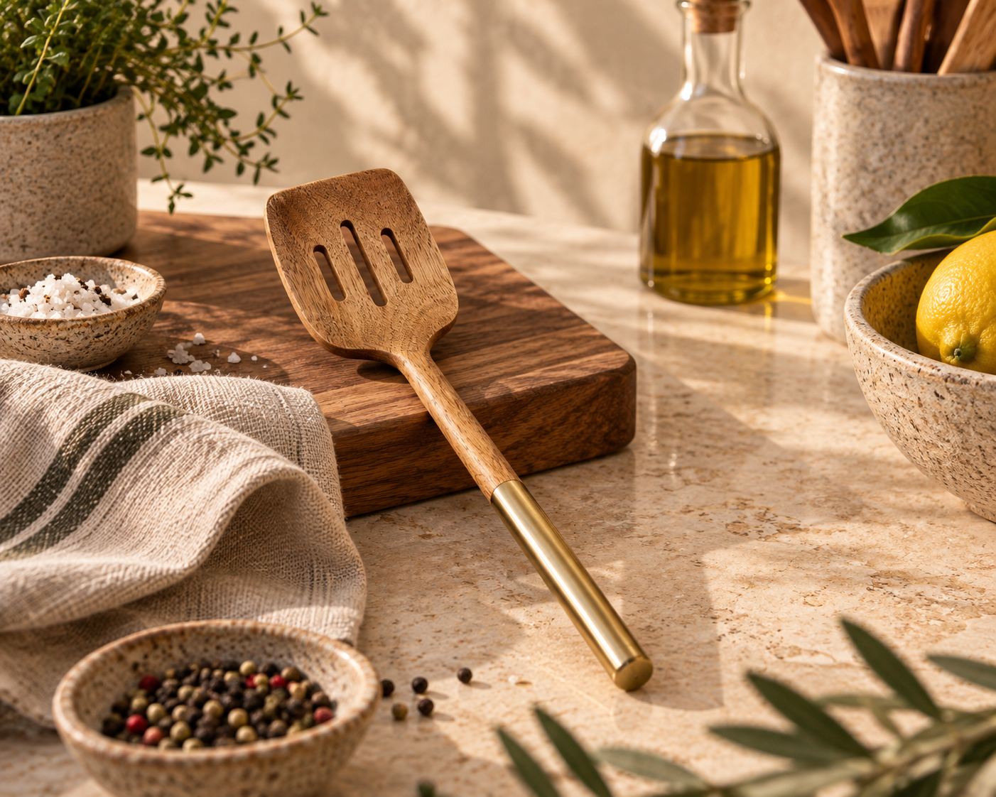 Sataya Acacia Holed Spatula