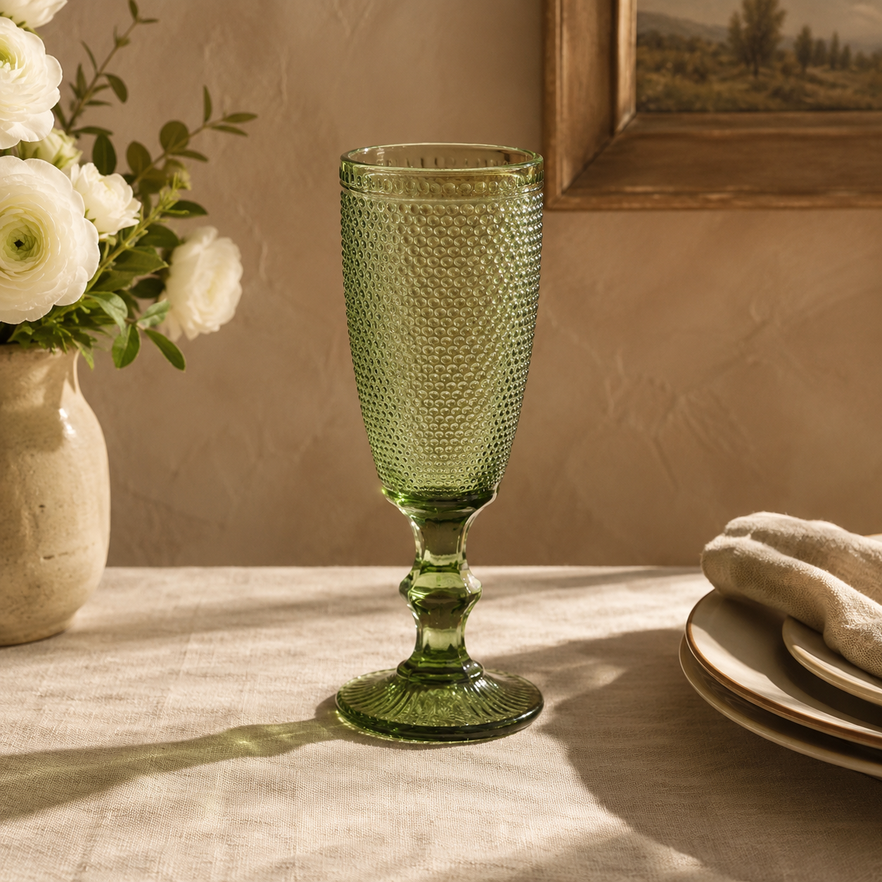 Vintage Green Champagne Glasses by Joeyan