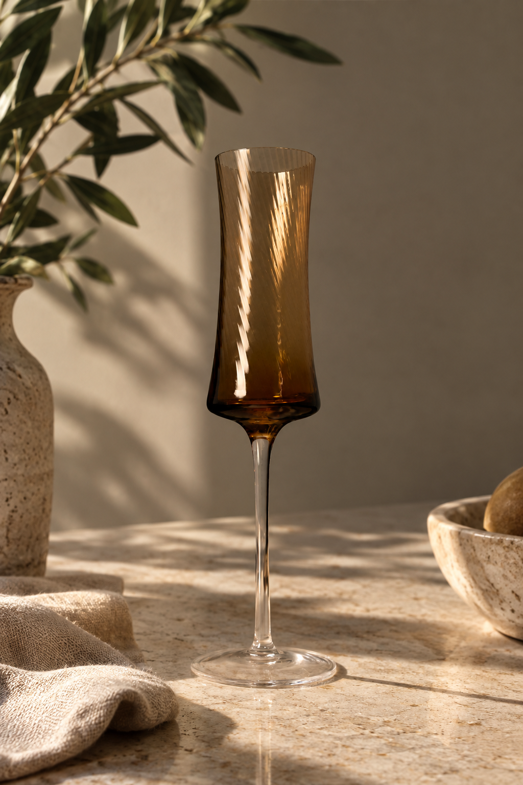 Alori Amber Champagne Glass