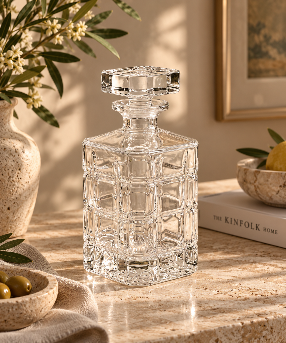 Talora Carved Glass Decanter