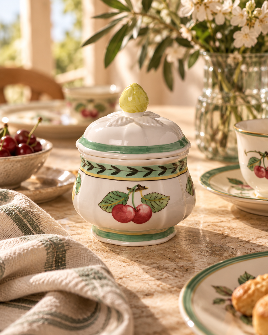 French Garden Fleurence Sugar Bowl